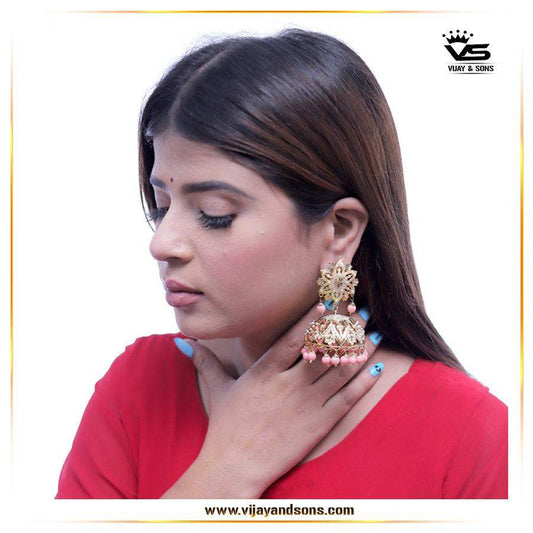 Jadau Earrings 564802 - Vijay & Sons