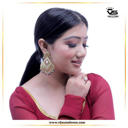 Jadau Earrings 57465 - Vijay & Sons