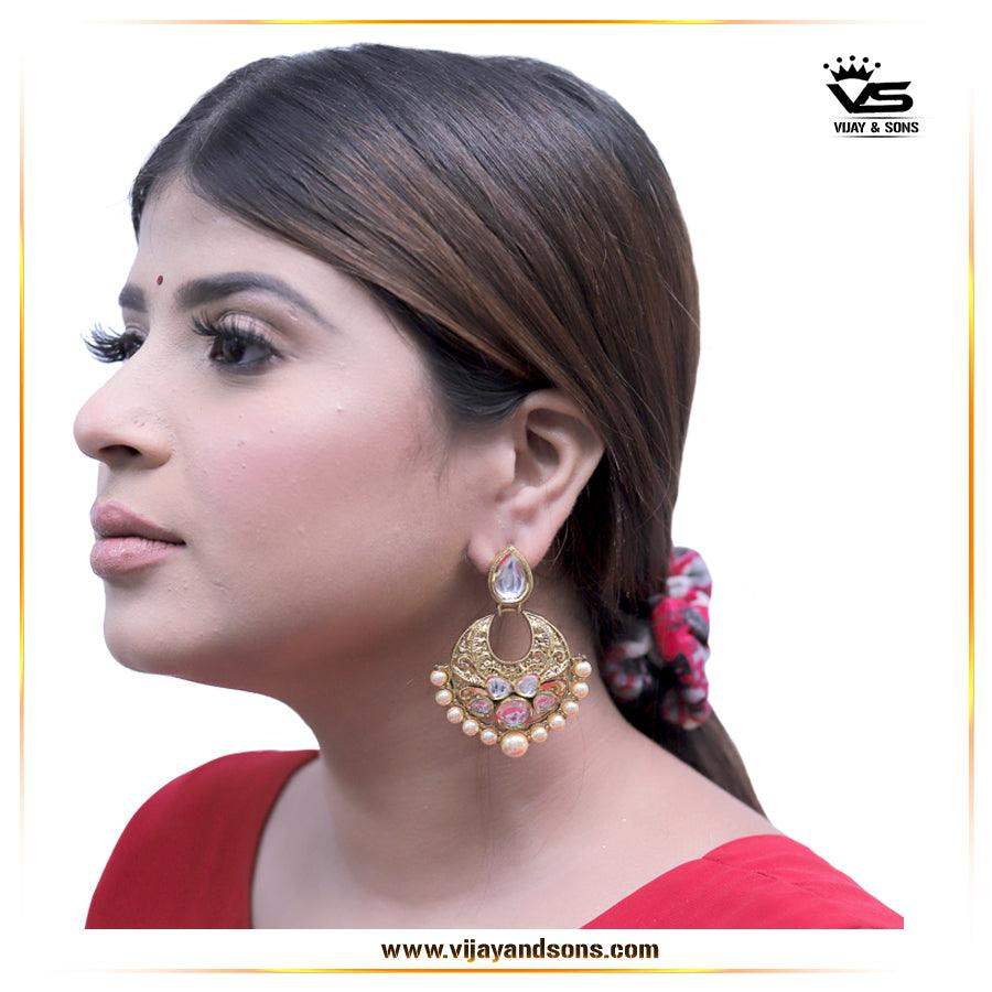 Kundan Earrings - Vijay & Sons