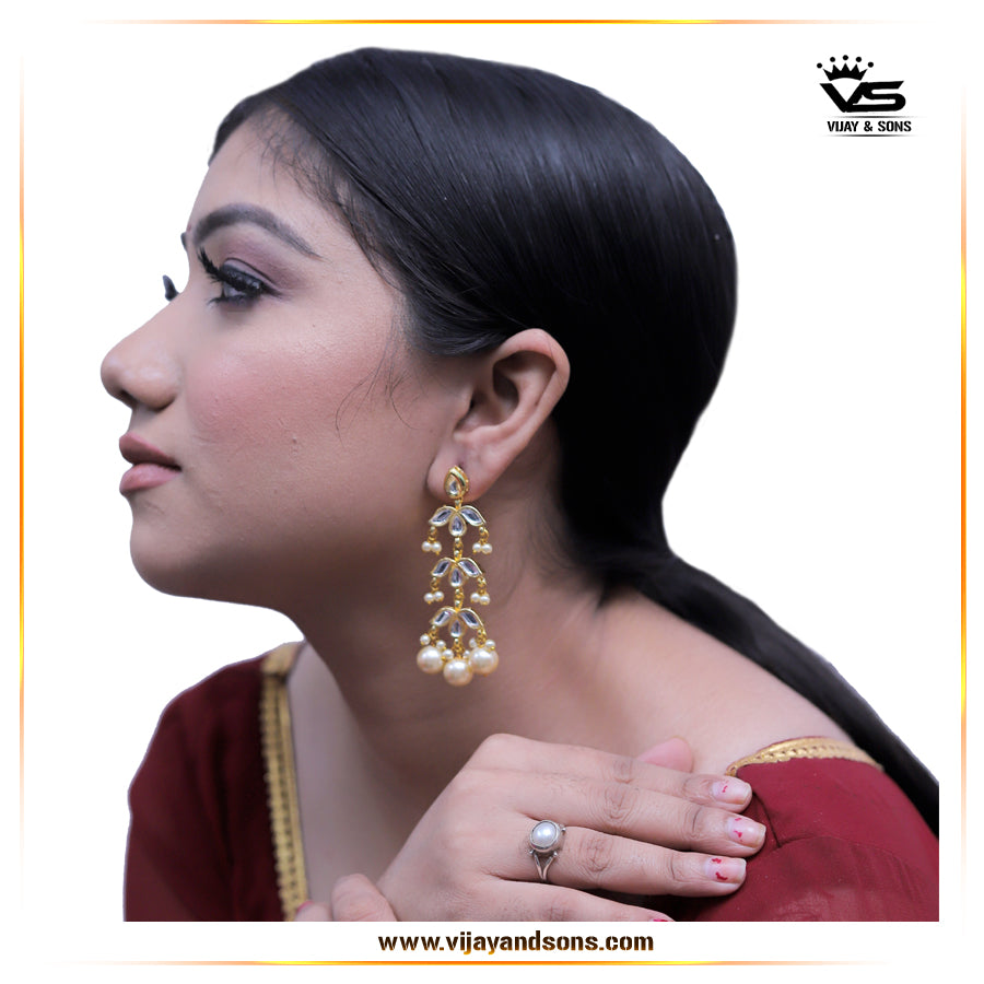 Kundan Earrings freeshipping - Vijay & Sons