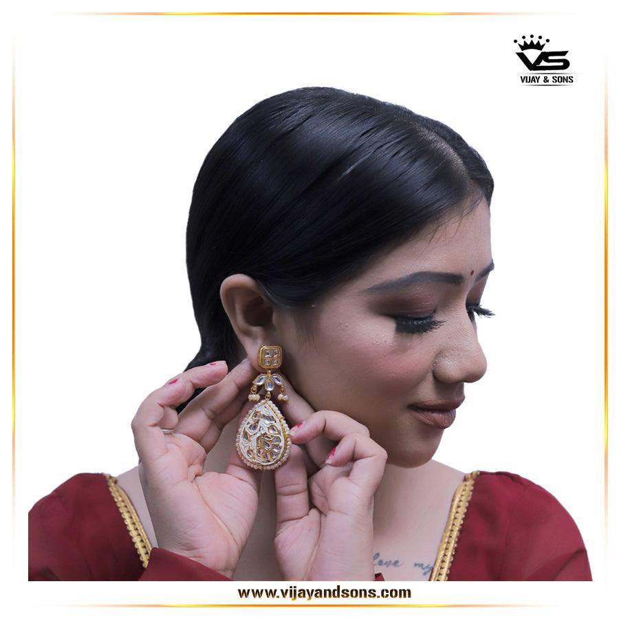 Kundan Earrings - Vijay & Sons