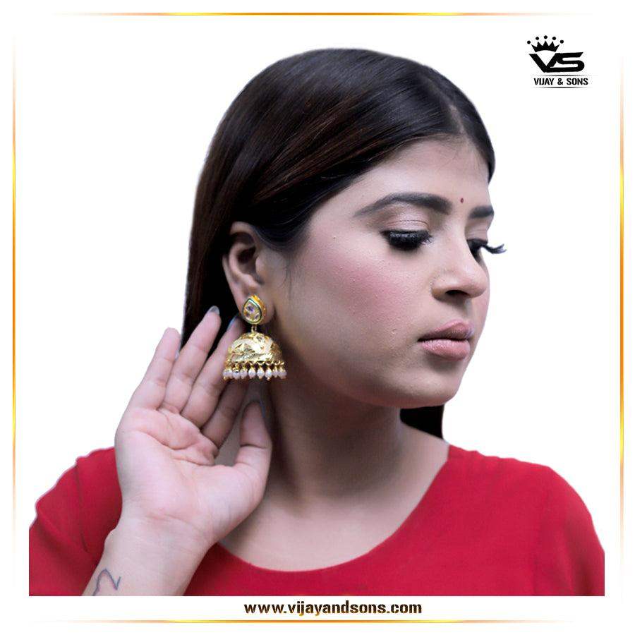 Kundan Earrings - Vijay & Sons