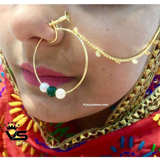 goldplated nath - Vijay & Sons