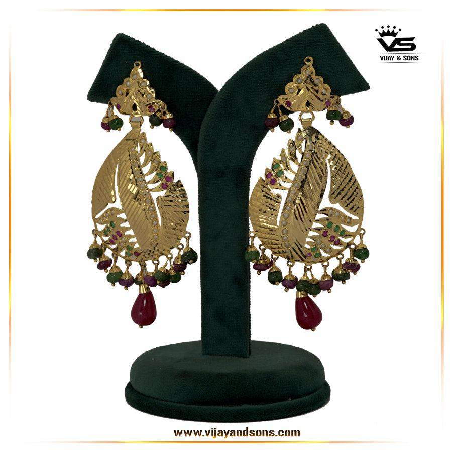 Jadau Earrings 255352 - Vijay & Sons