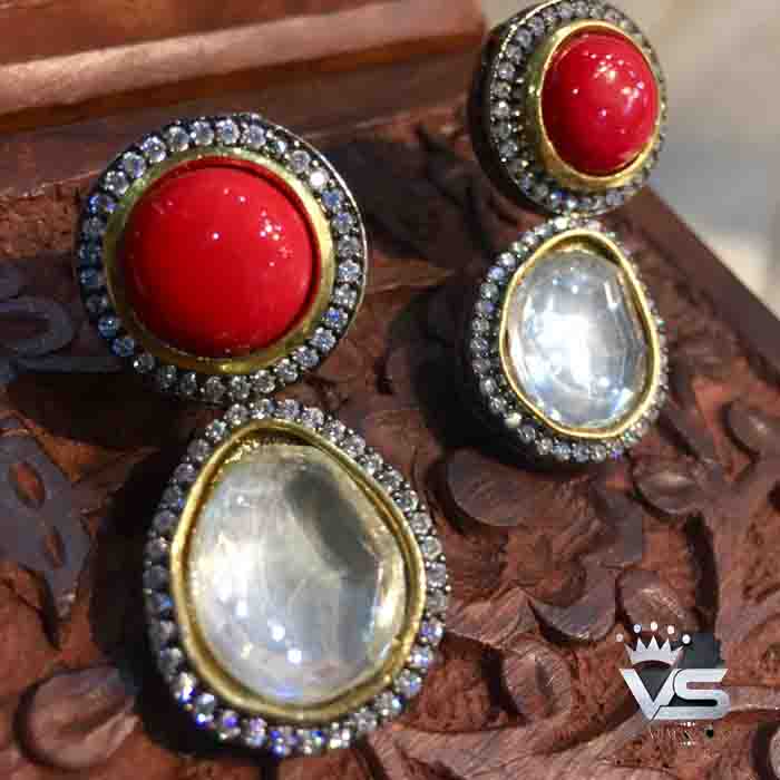 American Diamond Drop Earrings freeshipping - Vijay & Sons