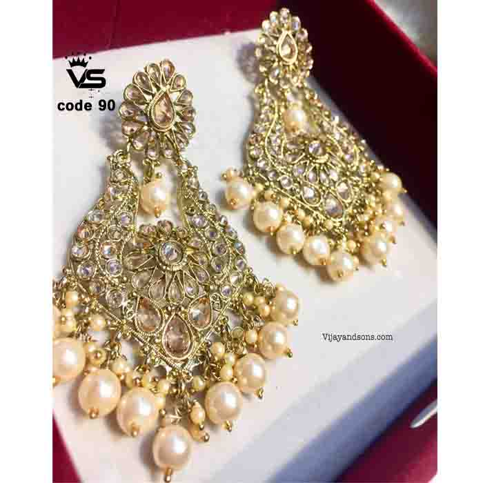 Traditional beautiful antique design earrings freeshipping - Vijay & Sons