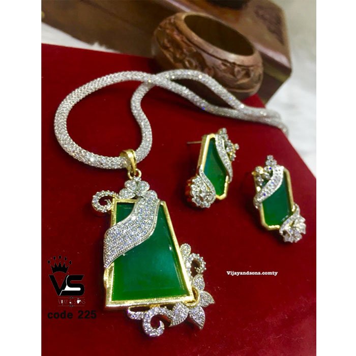 dimond pendent set for girls freeshipping - Vijay & Sons
