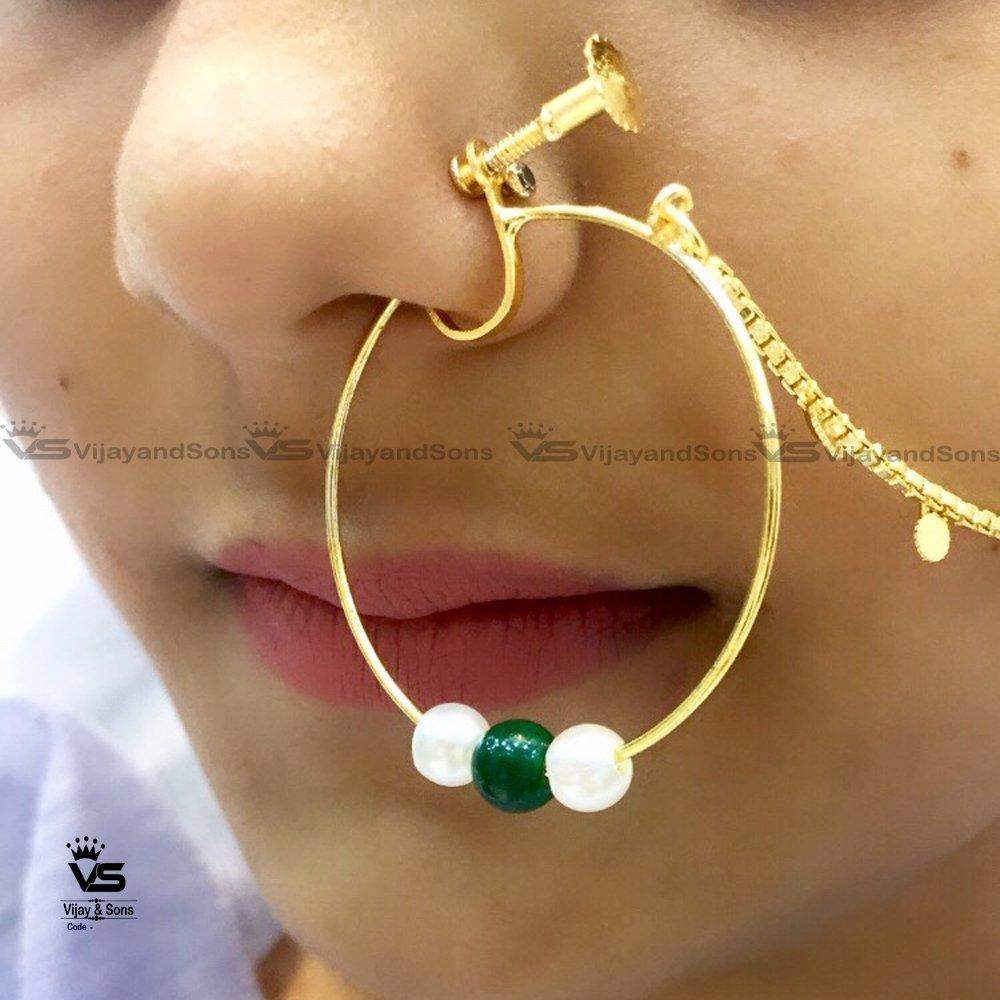 goldplated nath - Vijay & Sons