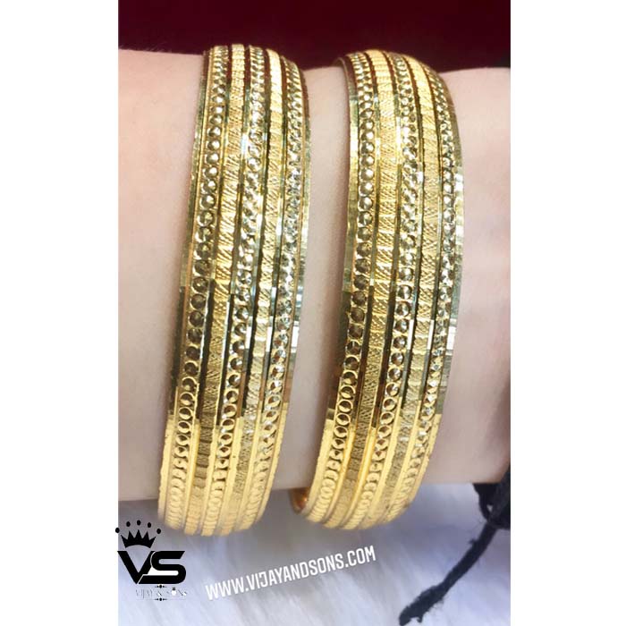 Designer Gold Plated Bangles freeshipping - Vijay & Sons