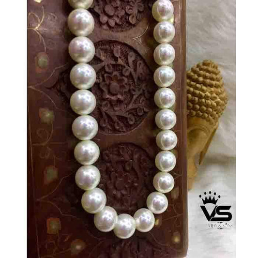 big white pearls mala for women - Vijay & Sons