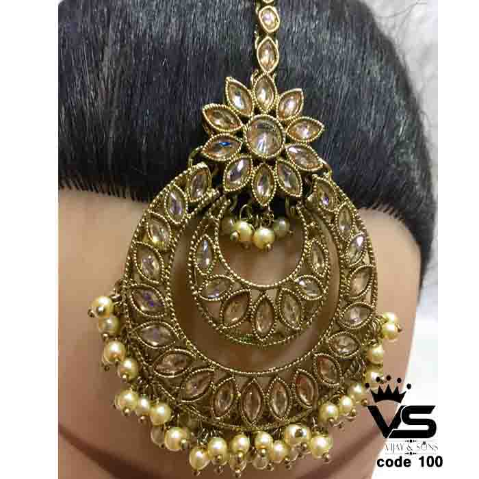 Beautiful kundan mang tika freeshipping - Vijay & Sons