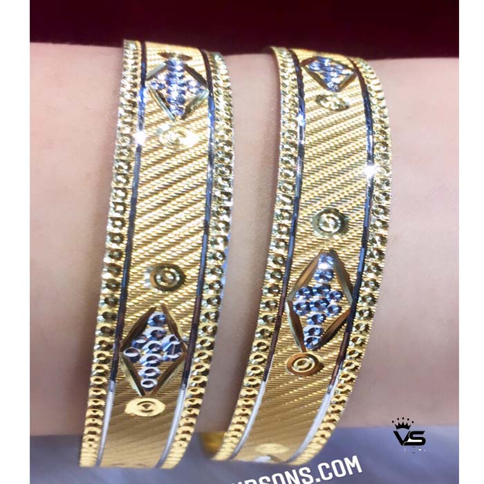 simple & beutiful silver golden bangles freeshipping - Vijay & Sons