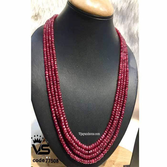multiple layerd ruby quality mala - Vijay & Sons