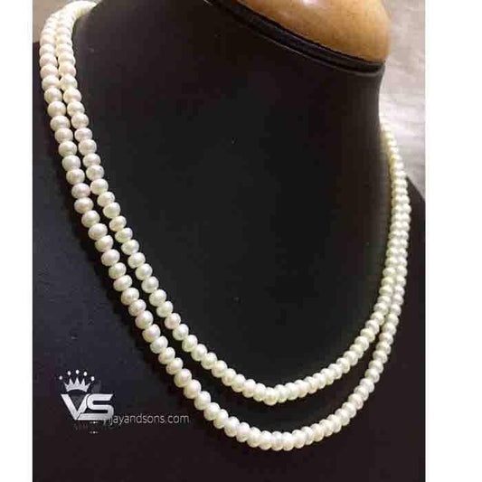 double layerd hydrabadi pearl mala - Vijay & Sons