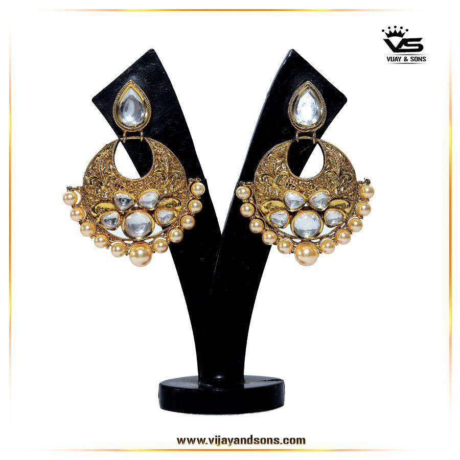 Kundan Earrings - Vijay & Sons