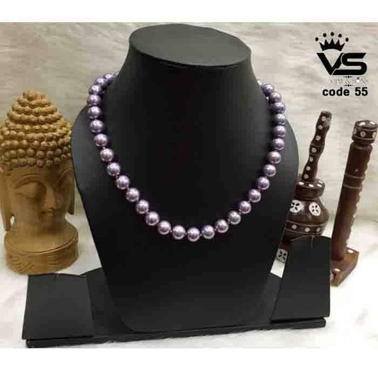 purple stylish pearl malla for women - Vijay & Sons