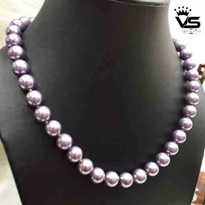 purple stylish pearl malla for women - Vijay & Sons