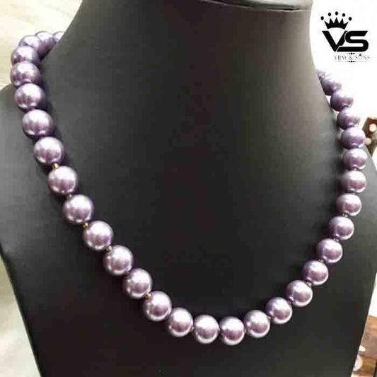 purple stylish pearl malla for women - Vijay & Sons