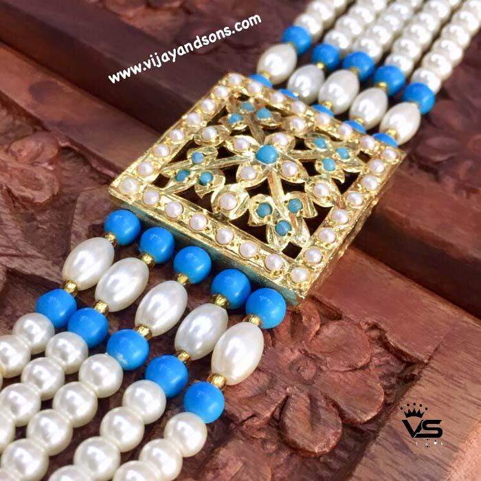 Feroza Jadau Flower Shape Bracelet - Vijay & Sons