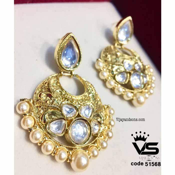 anitique with style earrings345632 - Vijay & Sons