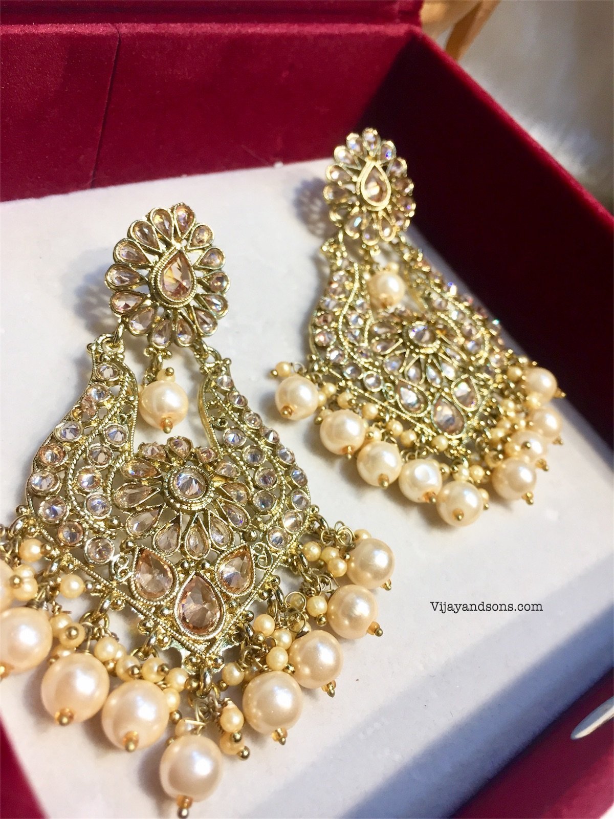 Traditional beautiful antique design earrings freeshipping - Vijay & Sons
