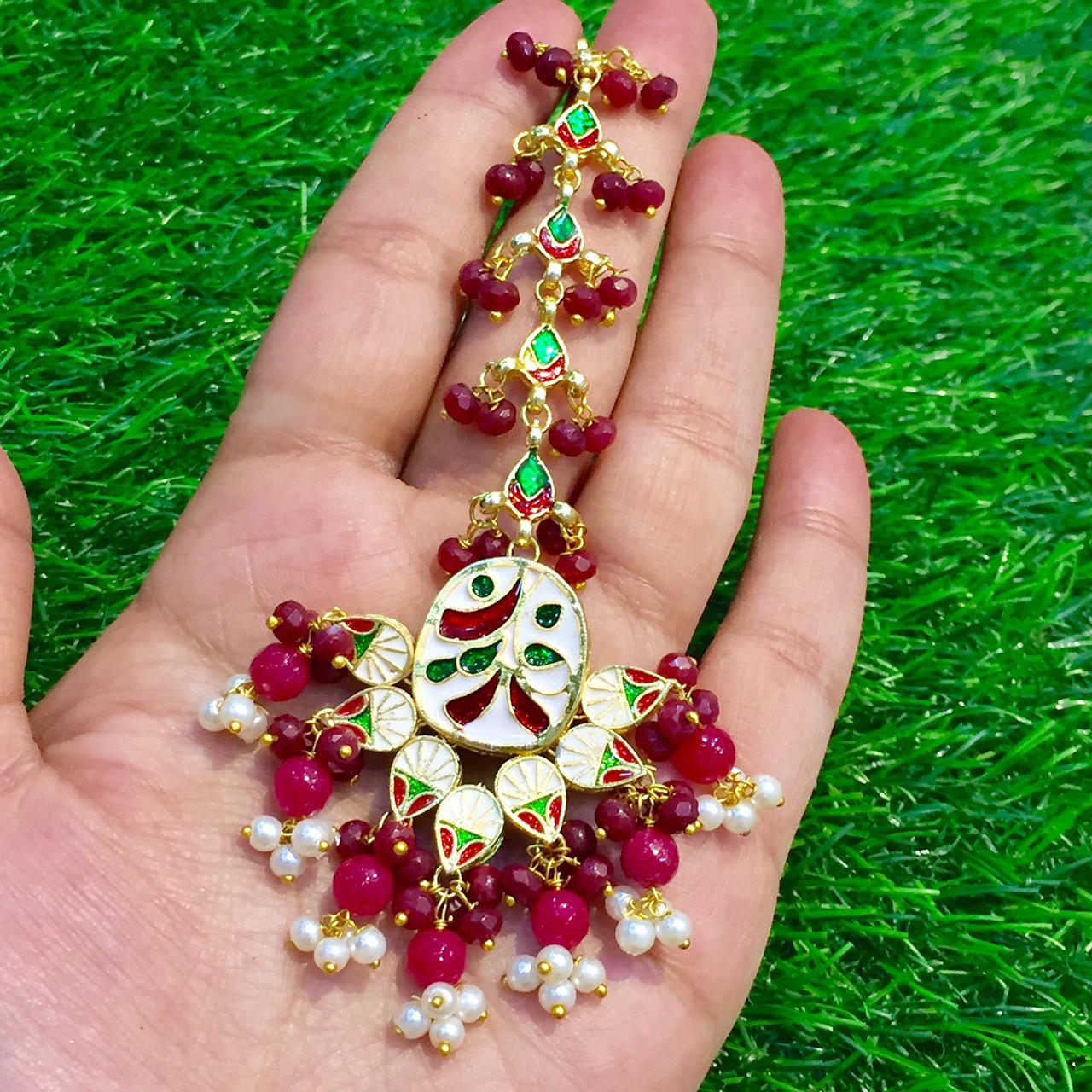 Kundan Maang tikka 173618 - Vijay & Sons