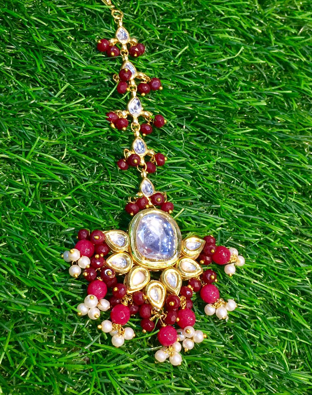Kundan Maang tikka 173618 - Vijay & Sons