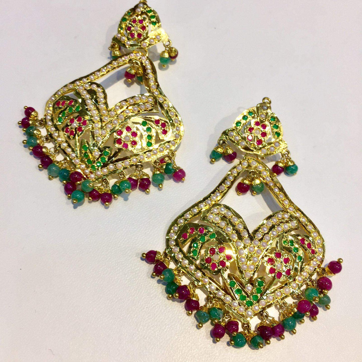 Jadau Earrings 57465 - Vijay & Sons