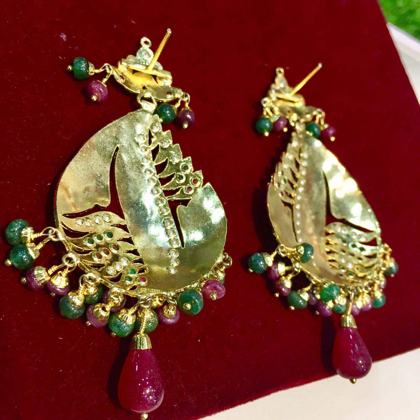 Jadau Earrings 255352 - Vijay & Sons