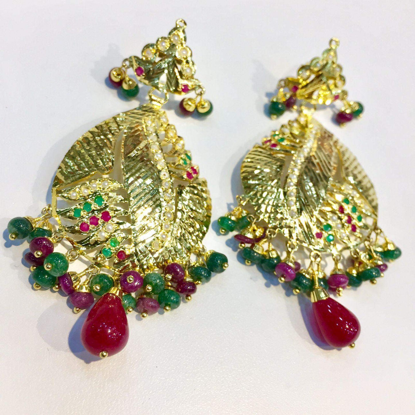 Jadau Earrings 255352 - Vijay & Sons