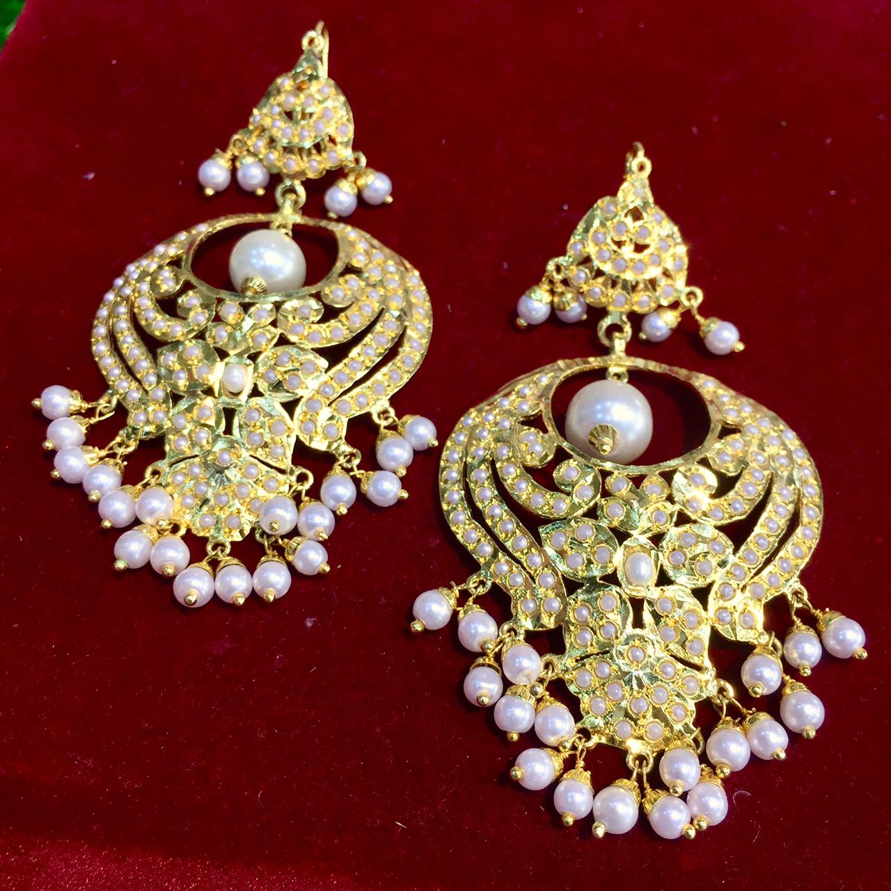 Jadau Earrings 193628 - Vijay & Sons