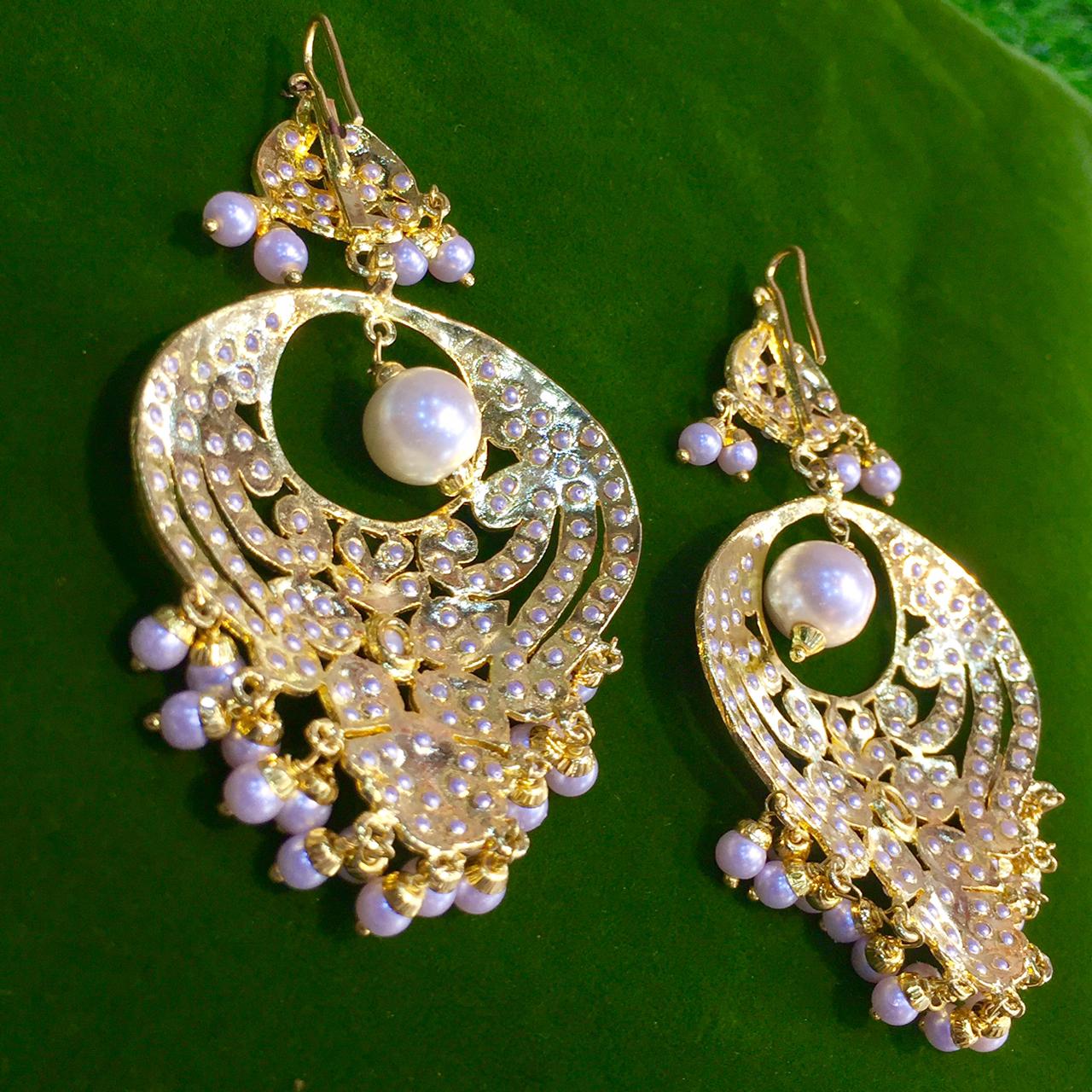 Jadau Earrings 193628 - Vijay & Sons