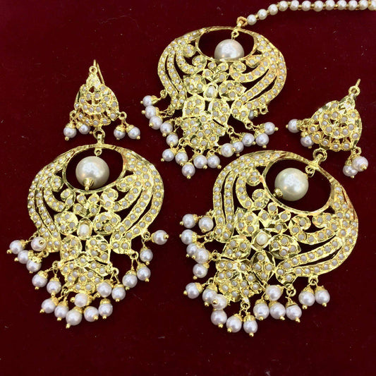Jadau Tikka Earrings 948529 - Vijay & Sons