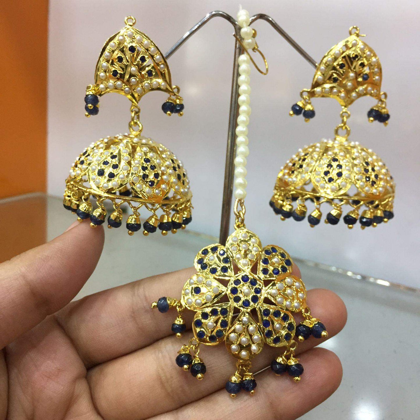 Jadau Tikka Earrings 3957295 - Vijay & Sons