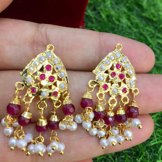 Jadau Tops / Studs 104820 - Vijay & Sons