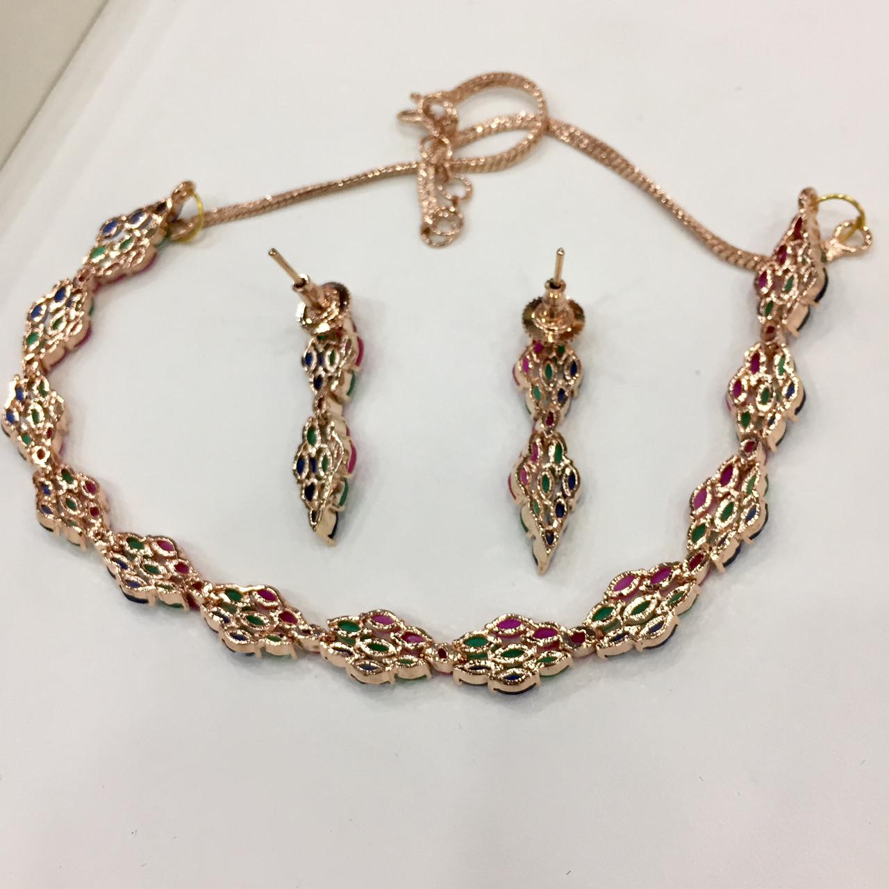 American Diamond Necklace 104810 - Vijay & Sons