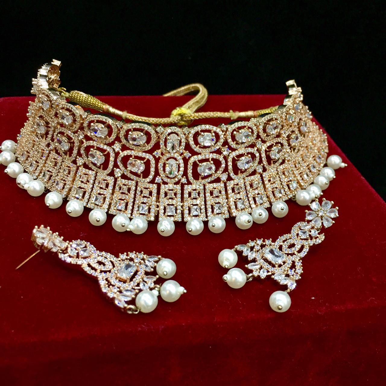 Diamond necklace sets 0643 - Vijay & Sons