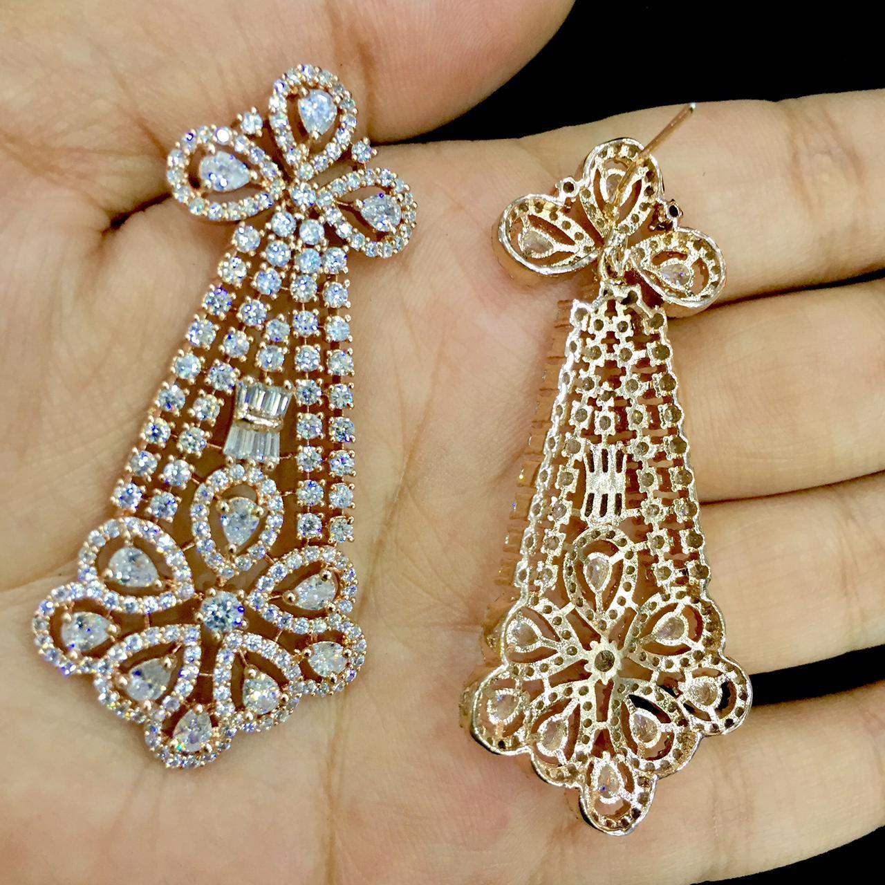 Diamond necklace sets 8064 - Vijay & Sons