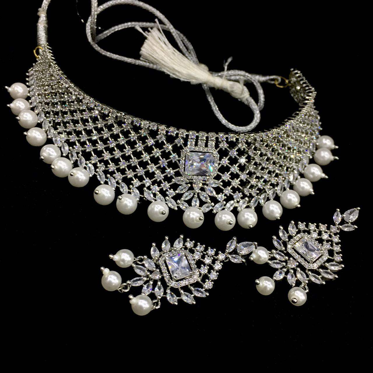 Diamond necklace sets 9643 - Vijay & Sons