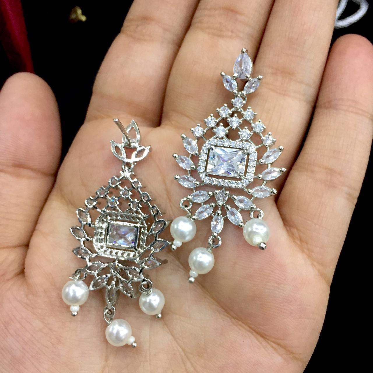 Diamond necklace sets 9643 - Vijay & Sons