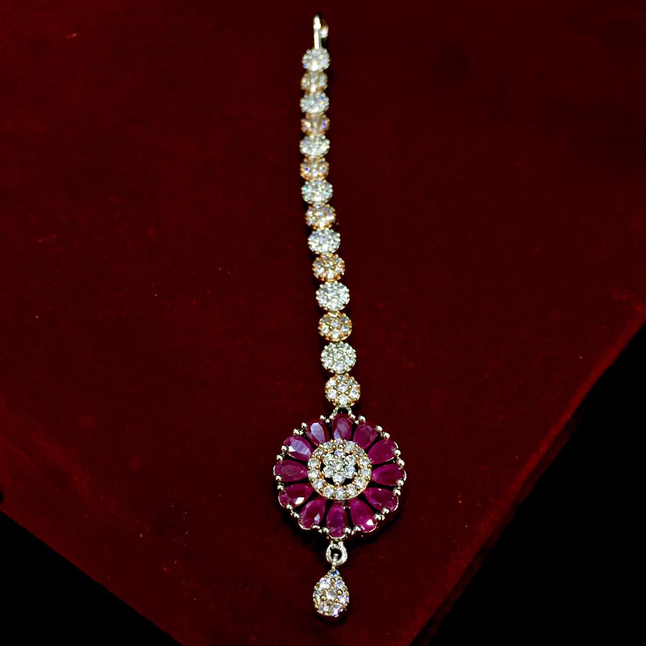 Diamond maang tikka 854447 - Vijay & Sons