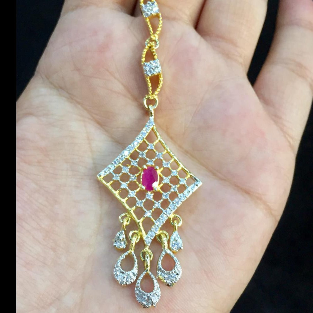 Diamond maang tikka 5433356 - Vijay & Sons