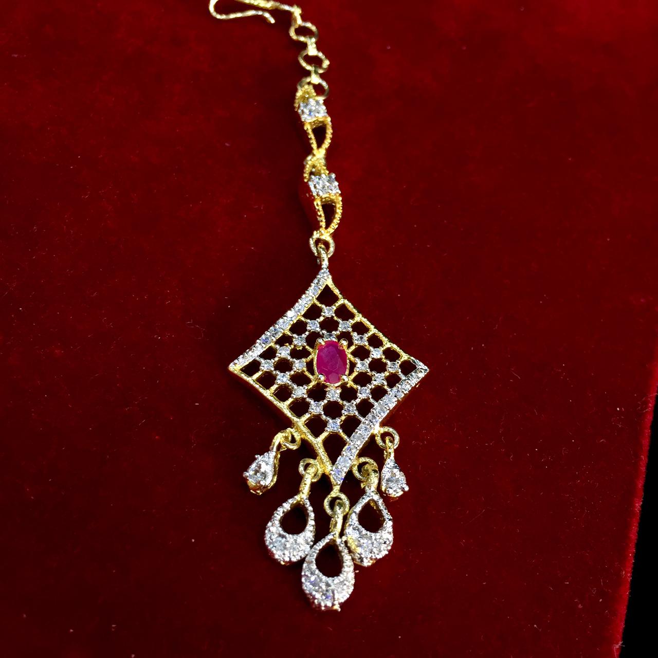 Diamond maang tikka 5433356 - Vijay & Sons