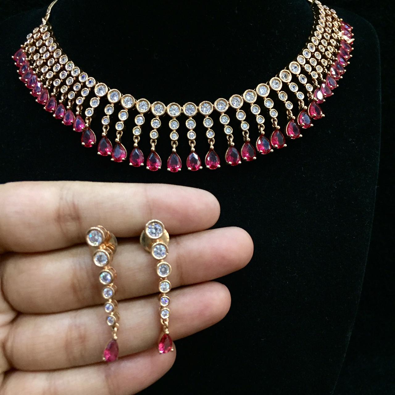 Diamond necklace set 75446
