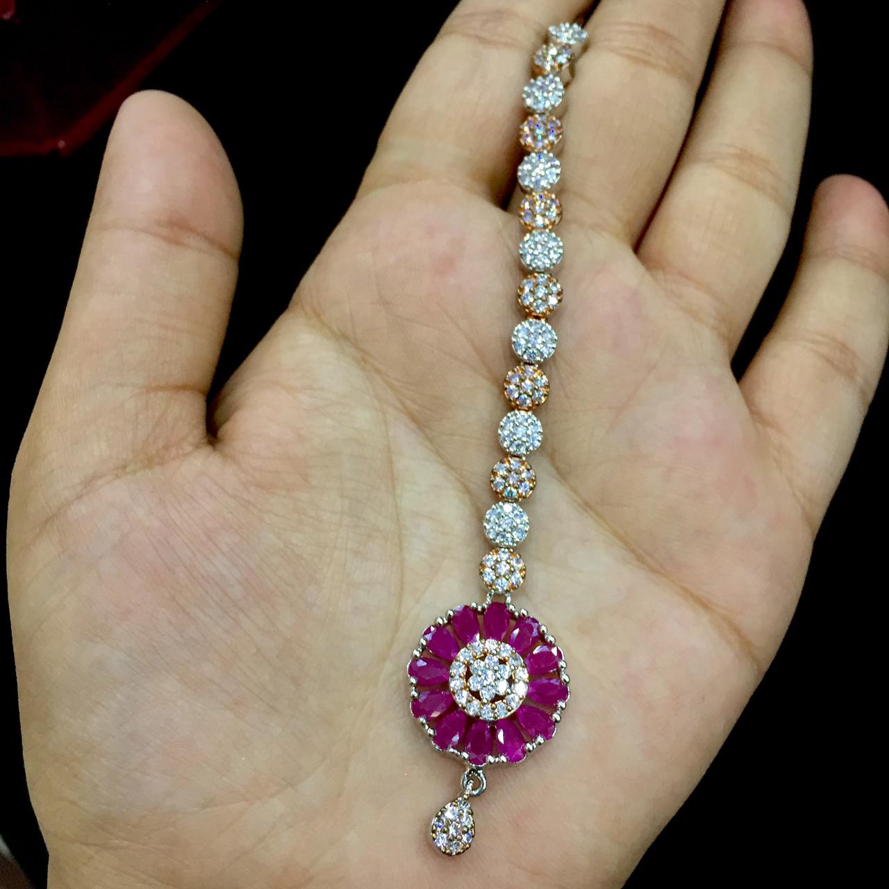 Diamond maang tikka 854447 - Vijay & Sons