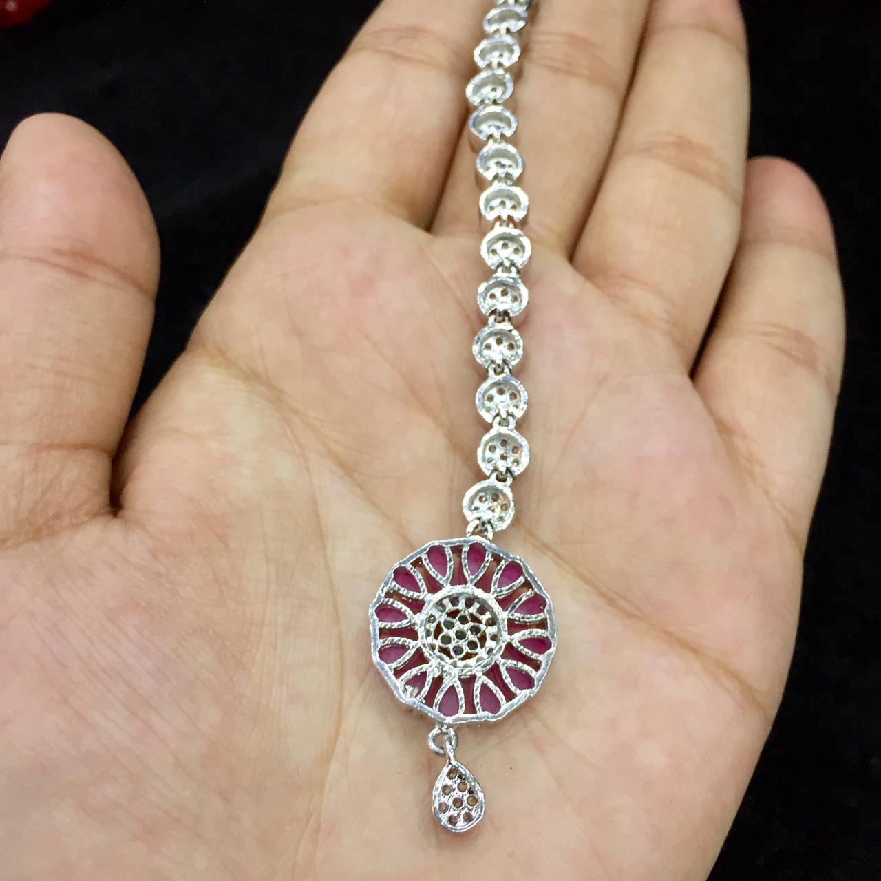 Diamond maang tikka 854447 - Vijay & Sons
