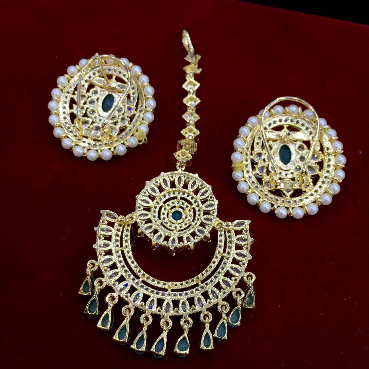 Diamond tikka earrings 754447 - Vijay & Sons