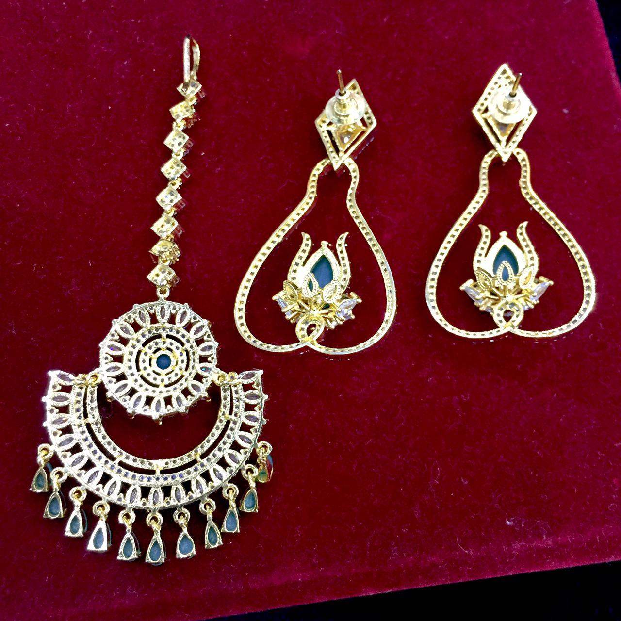 Diamond tikka earrings 4578855 - Vijay & Sons