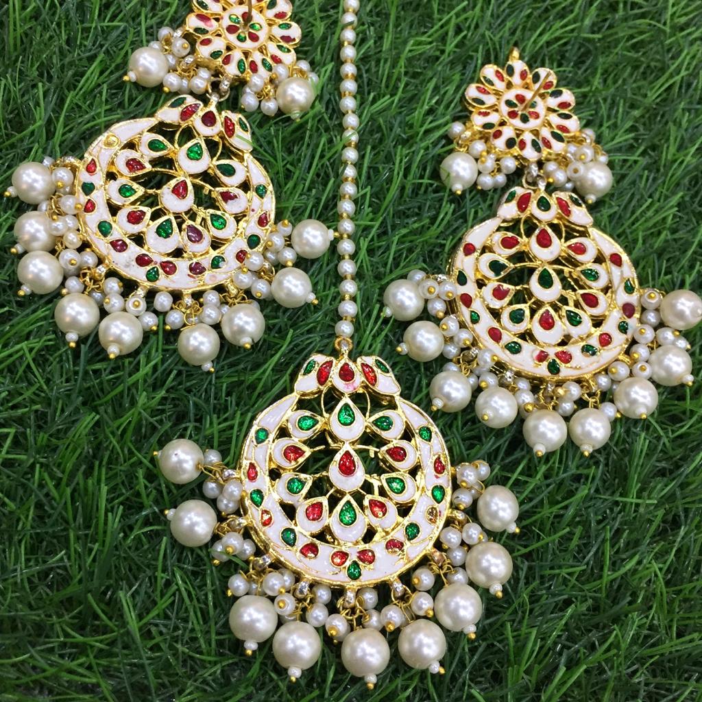 Kundan tikka earrings 2333357 - Vijay & Sons