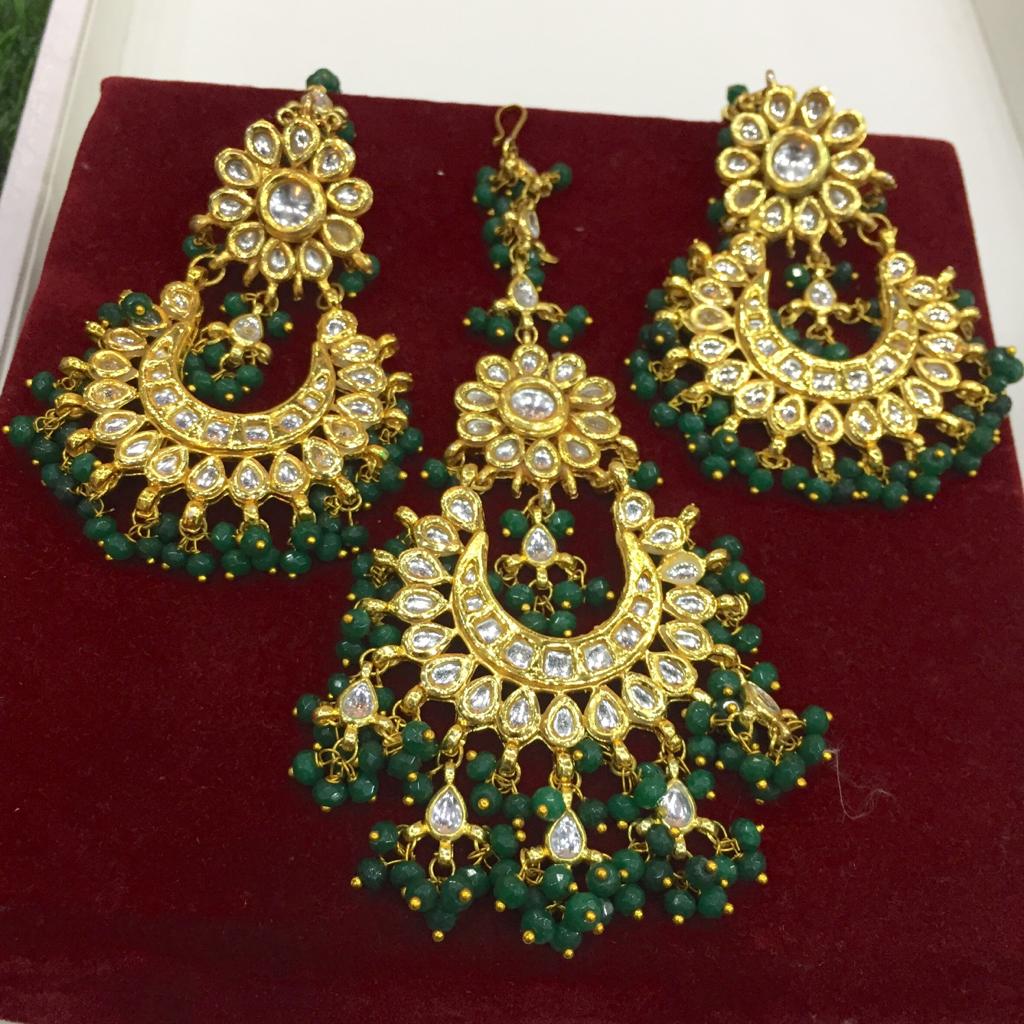 Kundan tikka earrings 2553334 - Vijay & Sons